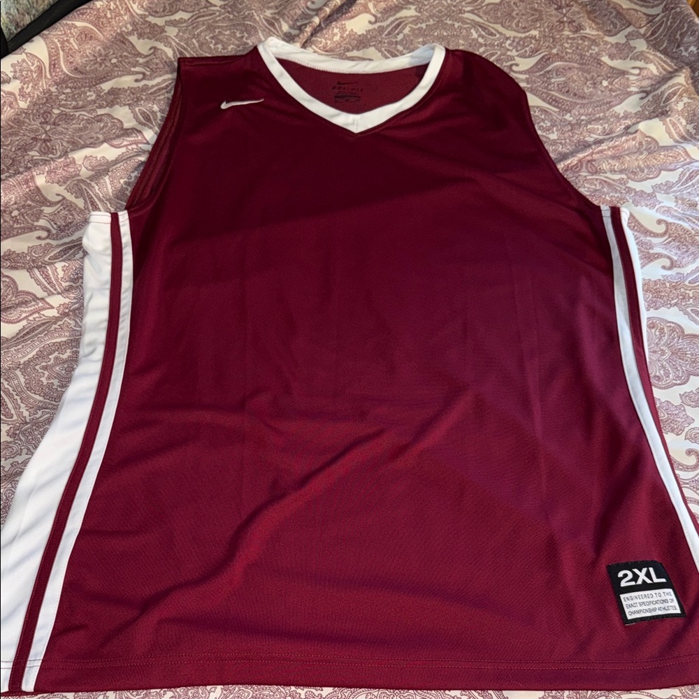 NWOTs Nike Maroon and White Men's Tank Top